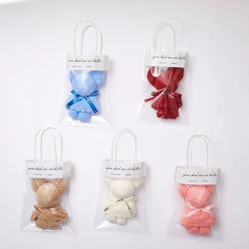 タオルベアギフトの記念品 - ベビーシャワー、結婚式、誕生日、特別な日にぴったりの、かわいくて柔らかいテディベアタオル