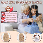 Tiny Crochet Sloth Plush – Handmade Gift with Positive Messages