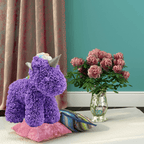 10-Inch Artificial Rose Unicorn Display for Birthdays, Anniversaries, Weddings, Baby Showers, and Home Decor
