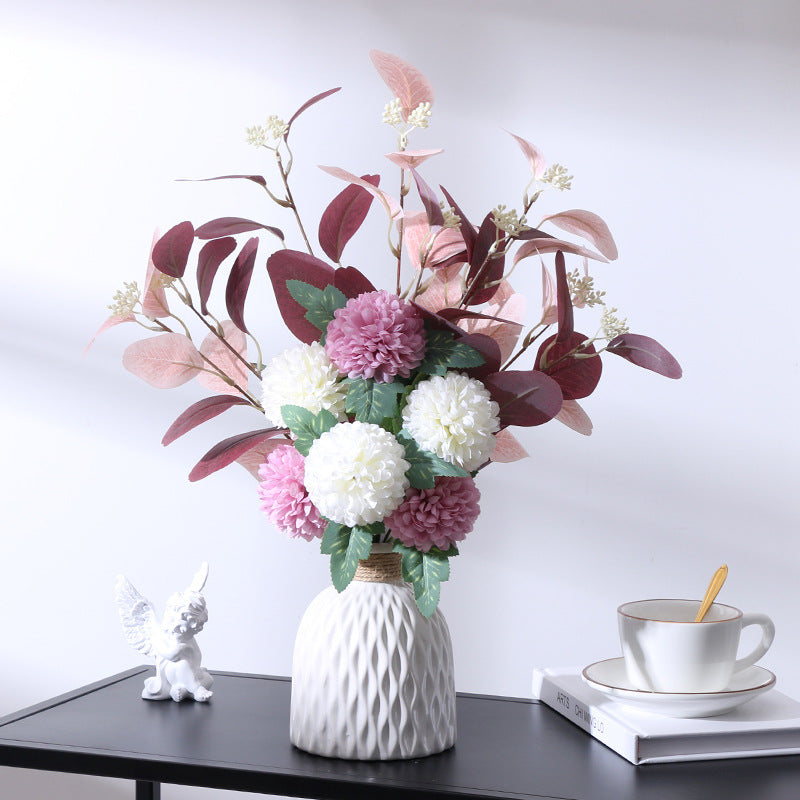 Artificial Chrysanthemum Bouquet - High-End Faux Floral Table Decor