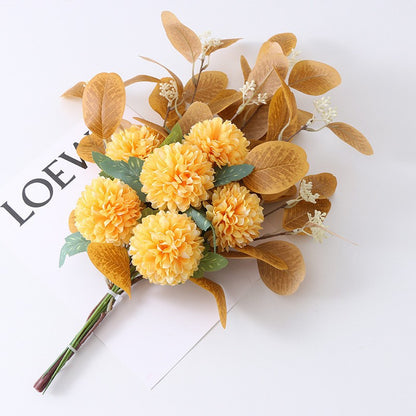 Artificial Chrysanthemum Bouquet - High-End Faux Floral Table Decor