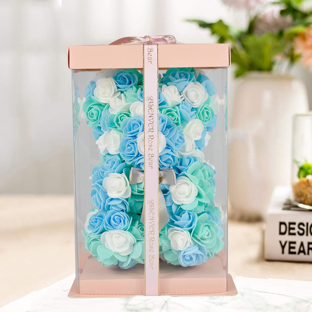 Artistic view of an intricately designed rose teddy bear, ideal for special occasions, anniversaries, and romantic gestures.