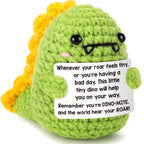 Crochet Dinosaur Plush with RAWR Love Message Card