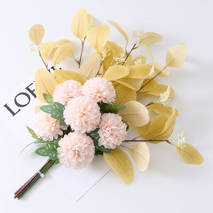 Artificial Chrysanthemum Bouquet - High-End Faux Floral Table Decor