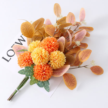 Artificial Chrysanthemum Bouquet - High-End Faux Floral Table Decor