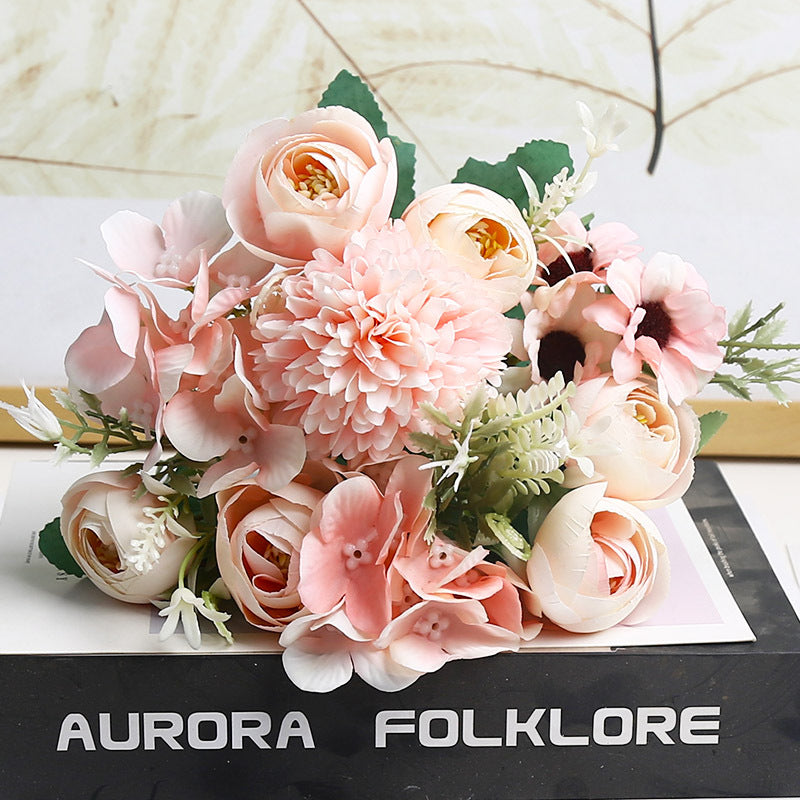 Artificial flowers with lifelike details.