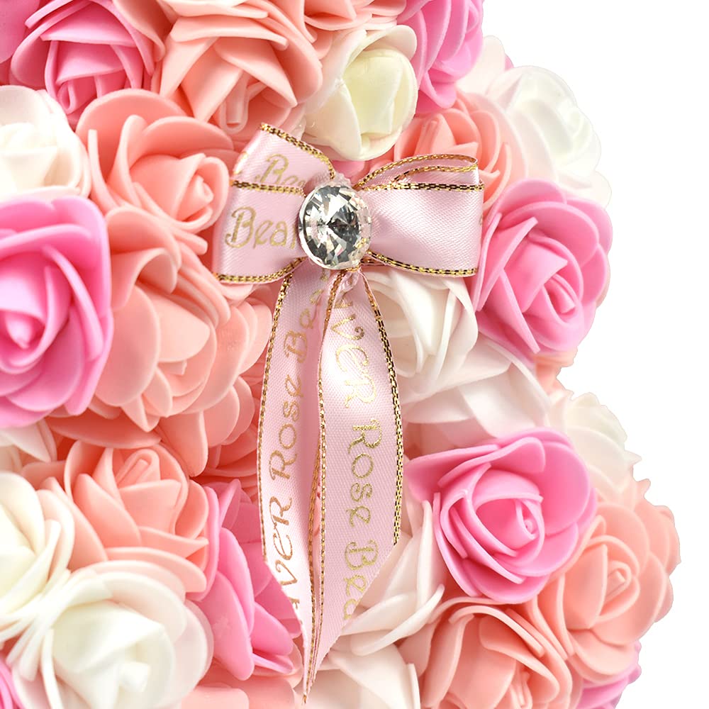 An artificial rose teddy bear made with love, perfect for expressing affection and adding beauty to any space.