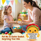 Tiny Crochet Taco Plush – Cute Handmade Gift with Message