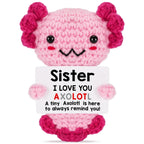 Axolotl Crochet Plush with Personalized Message Card