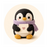 VioFluent crochet penguin logo