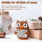 Crochet owl plush suitable for gifting scenes and decorations