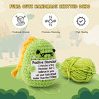 Crochet Dinosaur Plush - Motivational RAWR Means I Love You, Positive Messages for Friends & Family