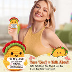 Tiny Crochet Taco Plush – Cute Handmade Gift with Message