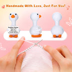 Tiny Crochet Goose Plush – Handmade Positive Message Gift