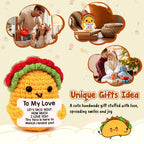 Tiny Crochet Taco Plush – Cute Handmade Gift with Message