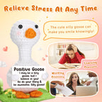 Tiny Crochet Goose Plush – Handmade Positive Message Gift